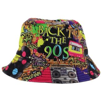 Adults Reversible Back to the 90s Bucket Hat