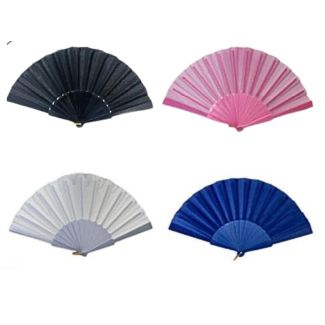  Folding Hand Fans - Assorted Colours