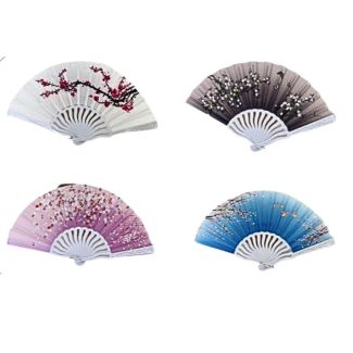 Spring Blossom Design Folding Hand Fans - Assorted 