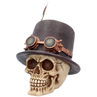 The Aristocrat Steampunk Alternative Skull Figurine