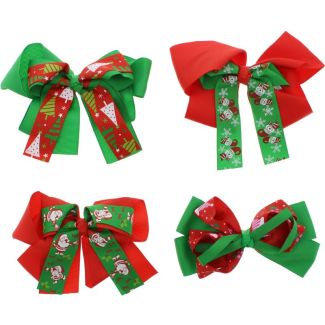 Jojo-Style Ribbon Hair Bows – Assorted (3x11.5cm)