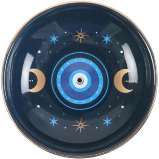 All-Seeing Eye Ceramic Incense stick Holder - Blue