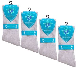 Ladies Gentle Grip Cotton Blend Non Binding Diabetic Socks - Black