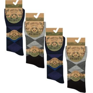 Men’s Panda Stick White Bamboo Trainer Liner Socks - White