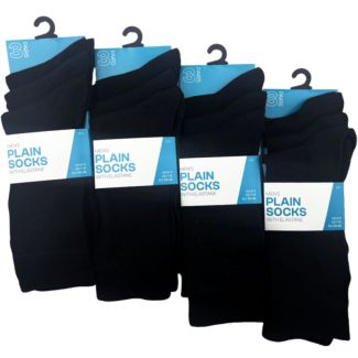 Men's Black Plain Socks (3 Pair Pack)