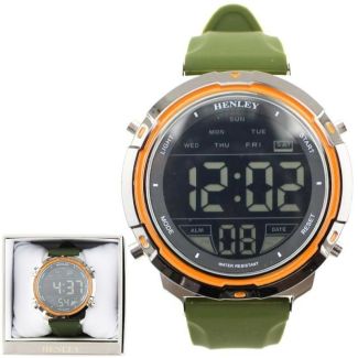 wholesale Men's Henley Multi Functional Digital Watch - Green Strap