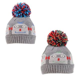 Boys Robot Knitted Bobble Hat