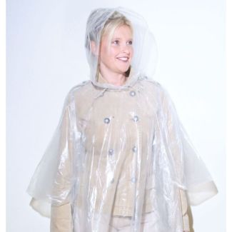 Adult Size Lightweight Polythene Hooded Poncho