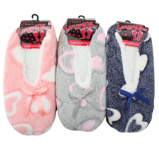 Ladies Super Cosy Indoor Slippers - Assorted Design & Sizes 