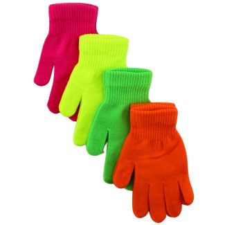 Ladies Handy Neon Colour Magic Gloves - Assorted 