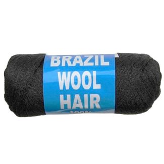 Brazil Wool Hair 100% Acrylic Braids Knitting Yarn-80 gram Black 