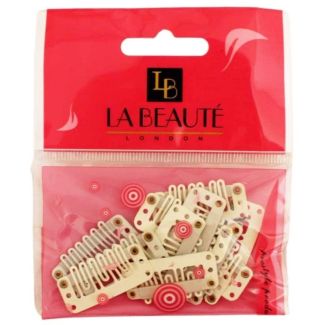 La Beaute London Pack of 12 Hair Wig Clips-Ivory