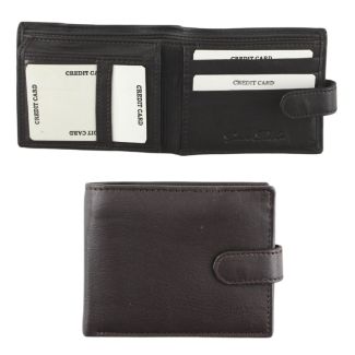 Wholesale Men's Leather Wallet With Closure Button