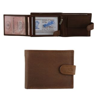 Men's Leather RFID Wallet With Closure Button