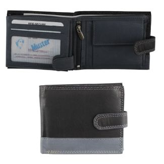Men's Leather RFID Wallet With Closure Button 