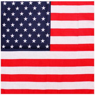 USA Flag Print Bandanas - Standard