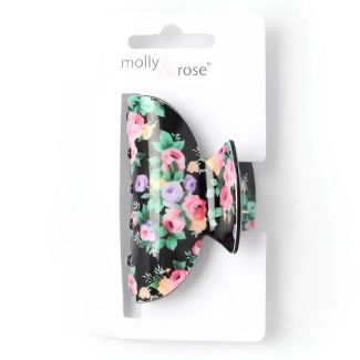 Vintage Floral Print Acrylic Hair Clamps - Assorted - 6.5cm