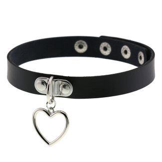 Wholesale Vegan Leather Choker With Heart Design