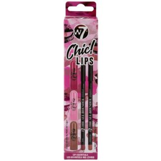 W7 Chic! Lips Gift Set (Lipsticks & Colour Pencil)