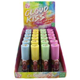 W7 Cloud Kiss Soft Satin Lipsticks - Assorted 