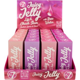 W7 Juicy Jelly Lip & Cheek Stain with Rose Water- Assorted 