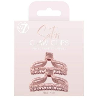 W7 Nude Satin Covered Hair Clamps - 9.5cm