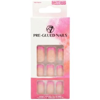 W7 Pre-Glues Nails  - Pink French 