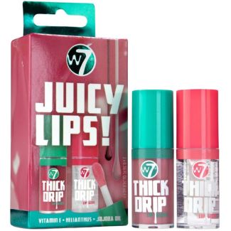 W7 Thick Drip 2pcs Lip Gloss Gift Set - Juicy Lips (Too Close & In The Clear)