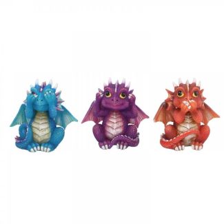 Three Wise Dragonlings Figurine 8.5cm