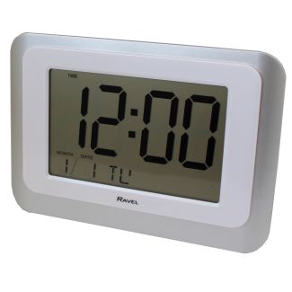 Wholesale Ravel Wall / Desk Jumbo Digital Alarm Clock - Silver