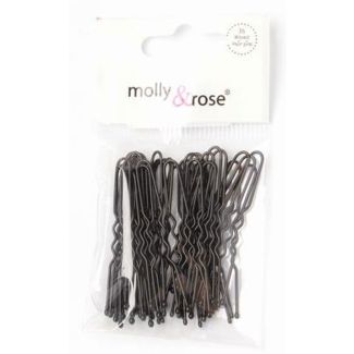 Pack of 36 Waved Hair Pins - Black (4.5cm)