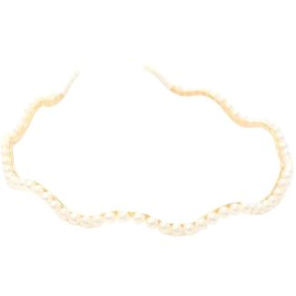 Wavy Pearl Bead Aliceband - 0.5cm