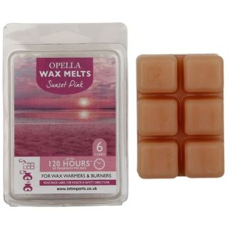Wholesale Opella 6 Brick Scented Wax Melts - Sunset Pink