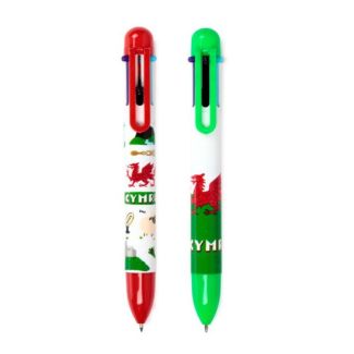 Welsh Dragon Wales (Cymru) Souvenir Design Multi Colour Pen (6 Colours)