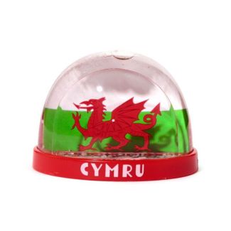 Welsh Dragon Snow Globe Wales Souvenir - Medium