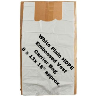 Wholesale White Vest Carrier Bags 