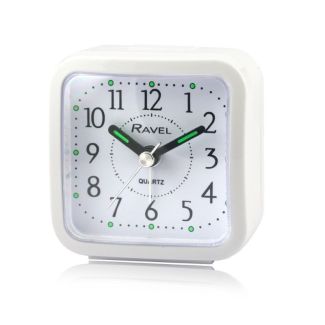 Wholesale Ravel Mini Bedside Quartz Alarm Clock- Blue/White