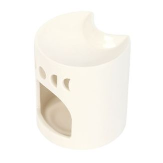 White Crescent Moon Design Oil Burner