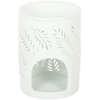 White Leafy Fern Cut-Out Ceramic Oil Burner & Wax Warmer - 11.5cmWhite Leafy Fern Cut-Out Ceramic Oil Burner & Wax Warmer - 11.5cm