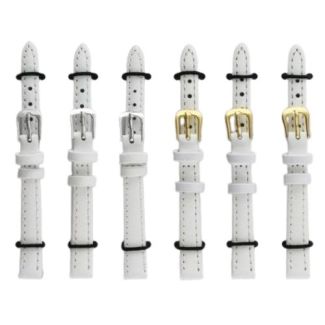 White Leather Watch Straps - 8mm