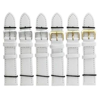 White Leather Watch Straps - 20mm