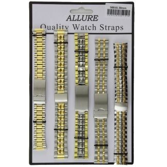 Metal Bracelets Watch Straps - Two Tone - 20mm