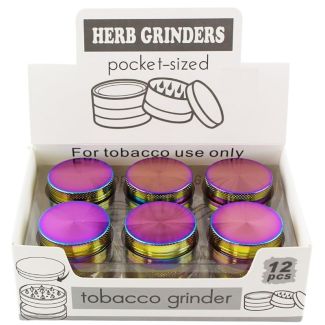 Wholesale 3-Part Metal Pocket Size Handmuller - Rainbow 