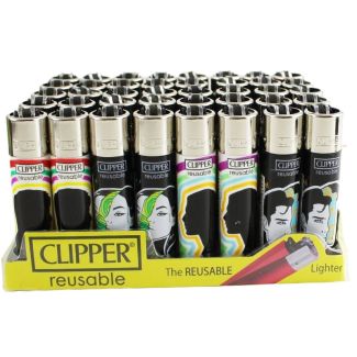 Wholesale Clipper Lighters "Open Mind'' Design - Assorted 