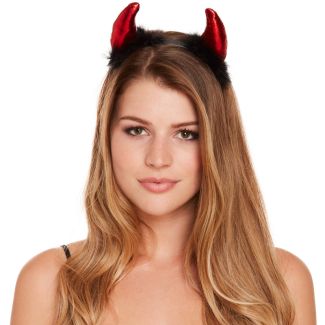 Wholesale Devil Horns With Fur Headband 