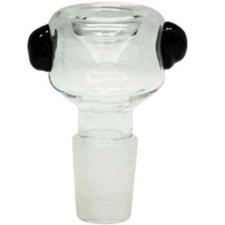 Wholesale Glass " Black Ears" Cone 19mm Bowl Pipe - Male (5 cm) 