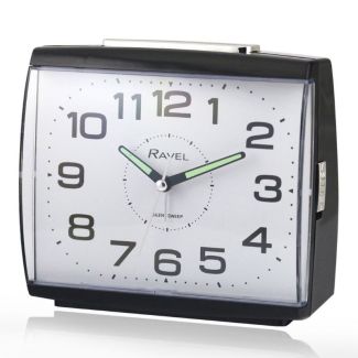 Wholesale Ravel Large Square Quartz Alarm Clock - Black 