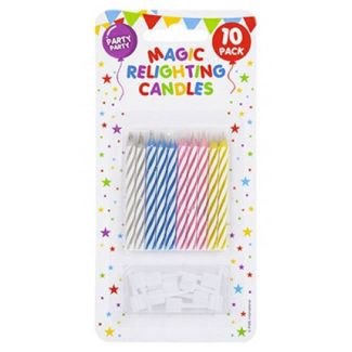 Wholesale Magic Re-Lighting Candles With Holders - Pack of 10