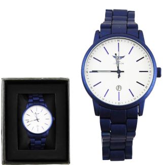 Wholesale Men's NY London Metal Watch blue & white 