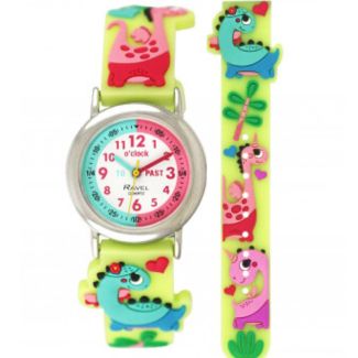 Wholesale Ravel Children Cartoon Silicone Strap Watch - Dino